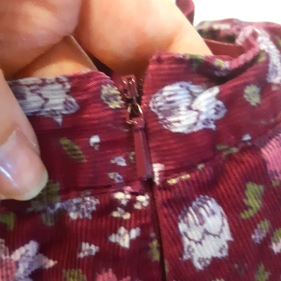 Gymboree girls corduroy floral skirt skort size 9 purple adjustable waistband - Picture 4 of 8